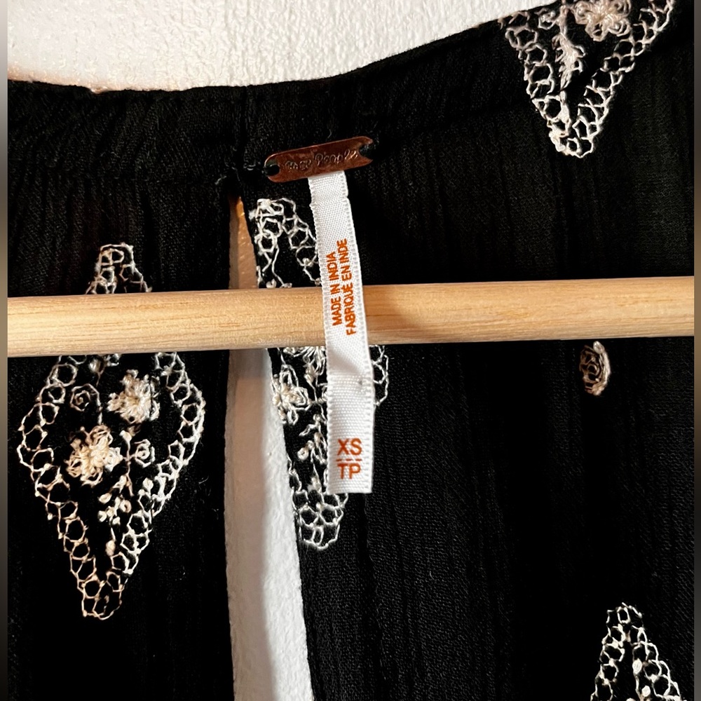 Free People V-Neck Embroidered Top - Picture 5 of 5